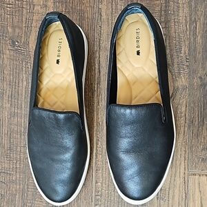Birdies, The Swift Black Leather Sneaker, size 6.5